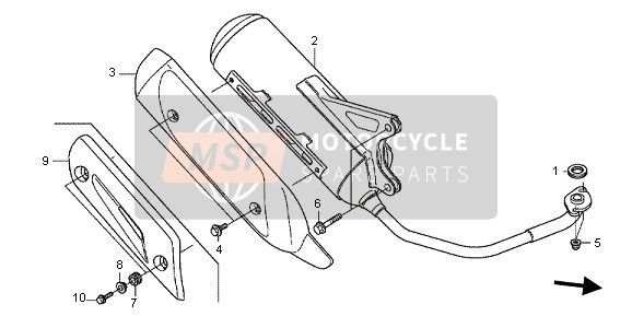 18316GGPD00, Collar, Muffler Protector, Honda, 0